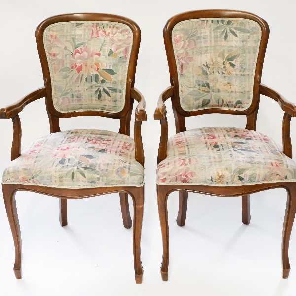 Stoel vintage bloemenprint 